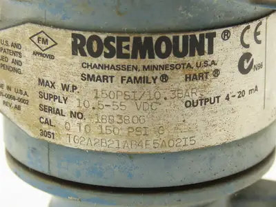 Rosemount 3051 TG2A2B21AB4E5A0215 Pressure Transmitter 10.5-55VDC 150PSI