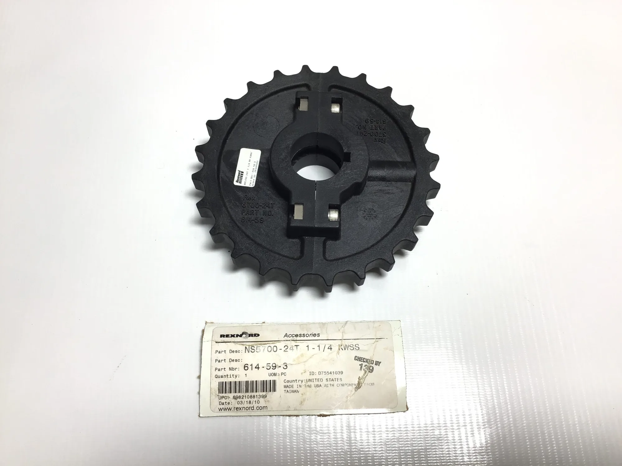 Rexnord NS5700-24T – 614-59-3 Sprocket 1-1/4 Teeth Bore