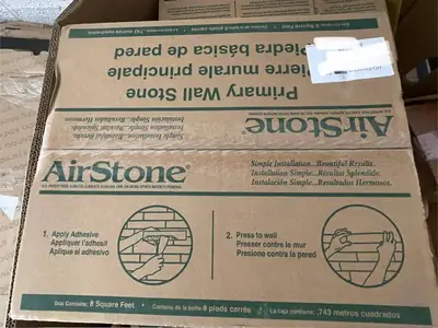 AirStone Spring Creek Wall Stone Panels - 8 Sq Ft/Box - 5 Boxes