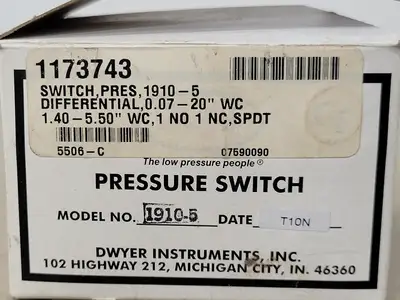 NEW DWYER INSTRUMENTS 1910-5