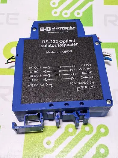 B&B ELECTRONICS RS-232 OPTICAL ISILATOR/REPEATER 232OPDR