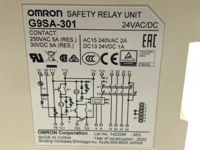 USED OMRON G9SA-301