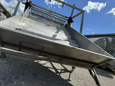USED MAGNUSON ENGINEERING SHUFFLO FEEDER AND SLICER 54" WIDE