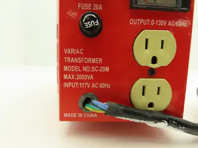 Variac SC-20M Variable Transformer 115V 60Hz Input 0-130V Adjustable 60Hz Output