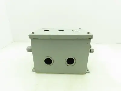 SCE 8x6x6" Steel Electrical Enclosure Junction Box with Euro 4 Terminal Blocks