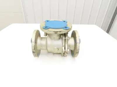 NDV Nippon E300N DN65 2.5" Flanged 3-Way Ball Valve Pneumatic Actuator EPN1304N