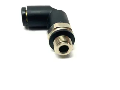 USED PARKER PNEUMATIC PUSH-IN ELBOW FITTING 6MM TUBE M10X1 THREAD
