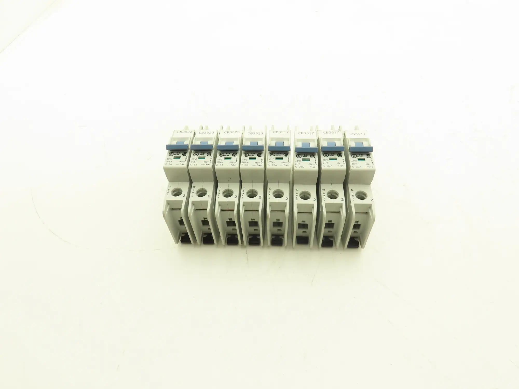 Allen Bradley 1489-A1C050 | 1489-A1C200 Circuit Breaker 1-Pole 5A/20A Lot of 8