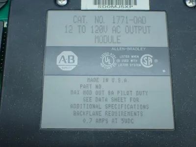 Used ALLENBRADLEY 1771OAD PLC Input & Output Ohio US | HGR 24 #879736