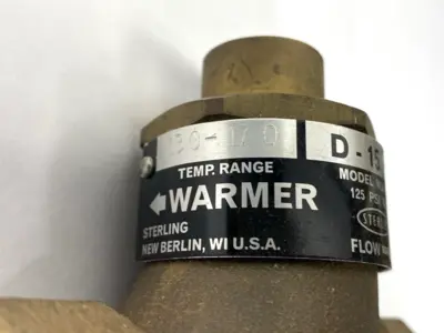 USED STERLCO TEMPERATURE CONTROL VALVE 125PSI