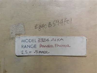 Simpson 3324AAIXA Power Factor Indicating Controller .50 Lead - 1.0 - .50Lag New