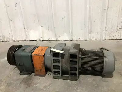 Double Reduced 5HP Motor w/ TM DR100A Gear Drive/Speed Reducer 5.1:1 1745RPM 3PH