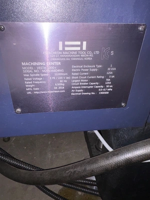 2018 HWACHEON VESTA-1000 MACHINING CENTERS, VERT., N/C & CNC | Wheeler Machinery Sales (10)