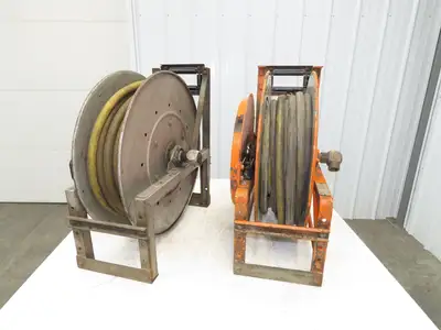 Hannay Reels 818-25-26B TR Retractable Industrial Water Hose Reel 3/4" Lot Of 2