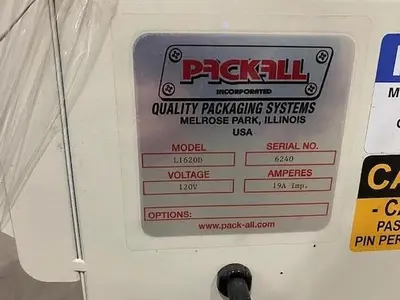 PACK-ALL / PACKALL MODEL L1620D L BAR SEALER WITH HEAT TUNNEL T12 X16 - 24BC