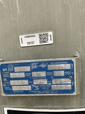 USED 2014 PERMIAN TANK 500BBL VERTICAL TANK