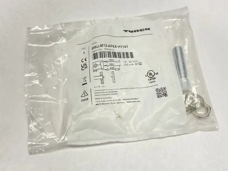 New | in-Stock TURCK INDUCTIVE PROXIMITY SENSOR 10-30VDC 1644810 Proximity Sensors | Maverick Industrial Sales #1100380