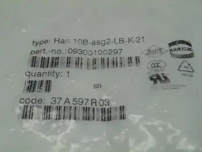 New | in-Stock HARTING 09300100297 Electrical Fittings Michigan US | Maverick Industrial Sales #1400998