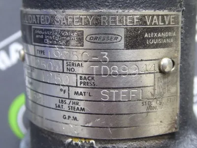 Dresser 1975C-3 Consolidated Safety Relief Valve Size 3/4 1250 PSI New