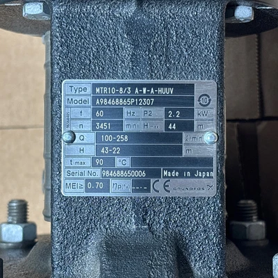 New | in-Stock Grundfos MTR10-8/3 A-W-A-HUUV Pumps Indiana US | J&J Industrial Supply #1568399