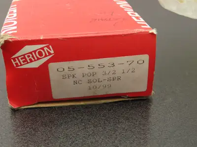 Herion 05-553-70 Fluidtronic Repair Kit SPK POP 3/2 1/2 NC SOL-SPR
