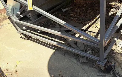 Hopper, 120 CF, S/st, 69" x 69", Slope Bottom, #S742201