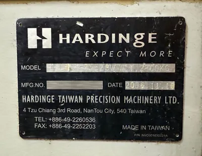 USED 2006 HARDINGE TALENT 8/52-SV