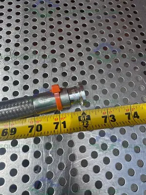 USED SANI-TECH WEST 72" STAINLESS STEEL FLEXIBLE BRAIDED HOSE 1/2" SANITARY FITTING