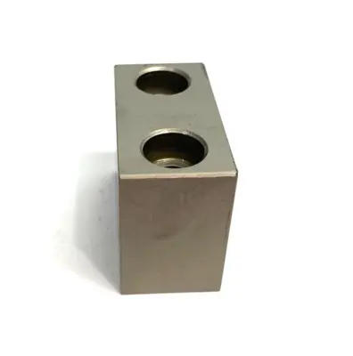 USED MISUMI STOPPER BLOCK, COUNTERBORED, 20MM THICK, 30MM HEIGHT