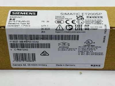 NEW SIEMENS SIMATIC ET200SP BASE UNIT BU15-P16+A0+2D