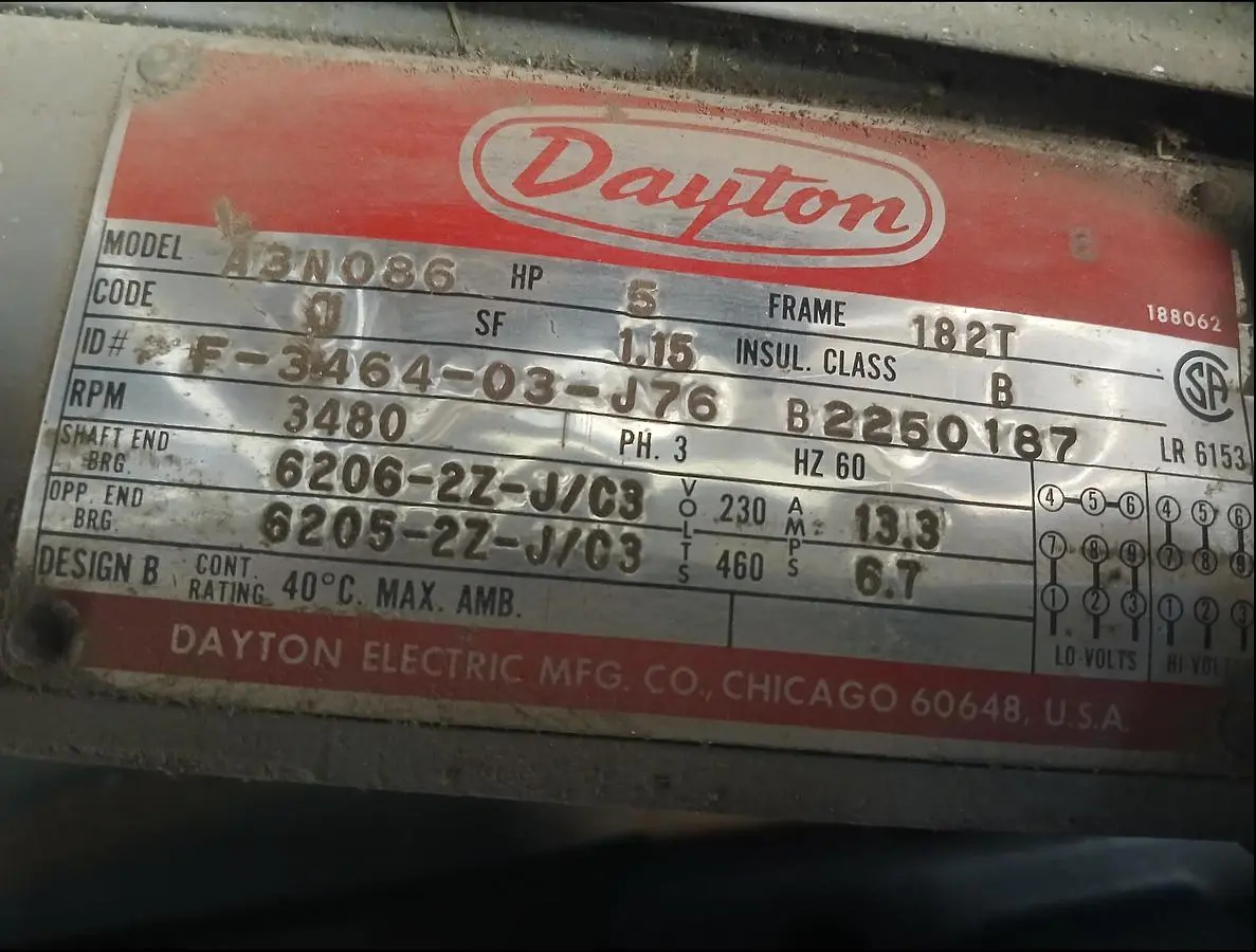 USED DAYTON 13N086