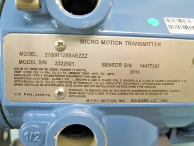 USED Micro Motion 2700 R12 BB AEZZZ