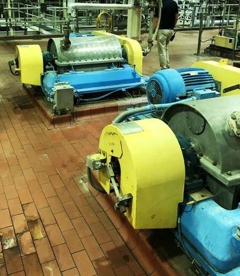 (3) Bird 18 x 28 solid bowl decanter centrifuges, 316SS.