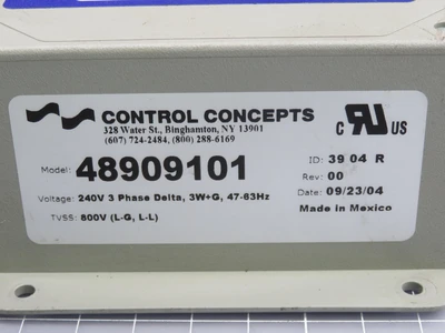 Used CONTROL CONCEPTS _UNKNOWN_ Surge Protectors Texas US | OCO Industrial #1784360