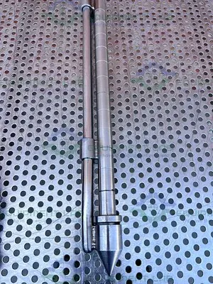 Stainless Steel  Pointed-Plunger Lance Sampler Probe w/ 18" Rod