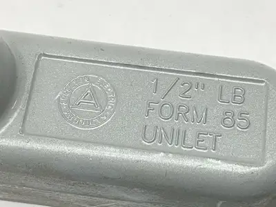 USED APPLETON ELECTRIC ALUMINUM LB-TYPE CONDUIT BODY 1/2" LOT OF 9