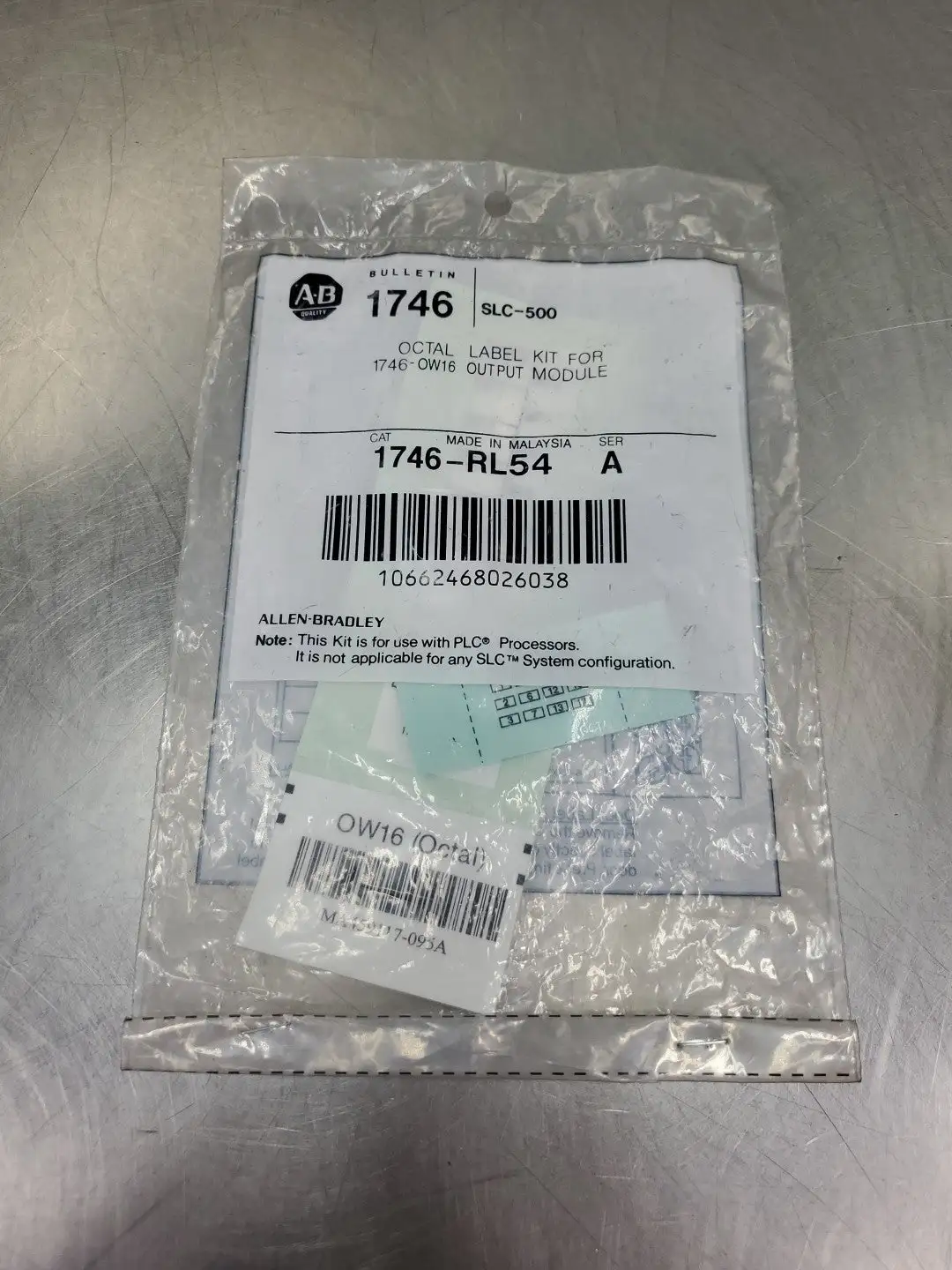 USED Allen Bradley 1746-RL54 Ser.A Octal Label Kit for 1746-OW16 Output Module