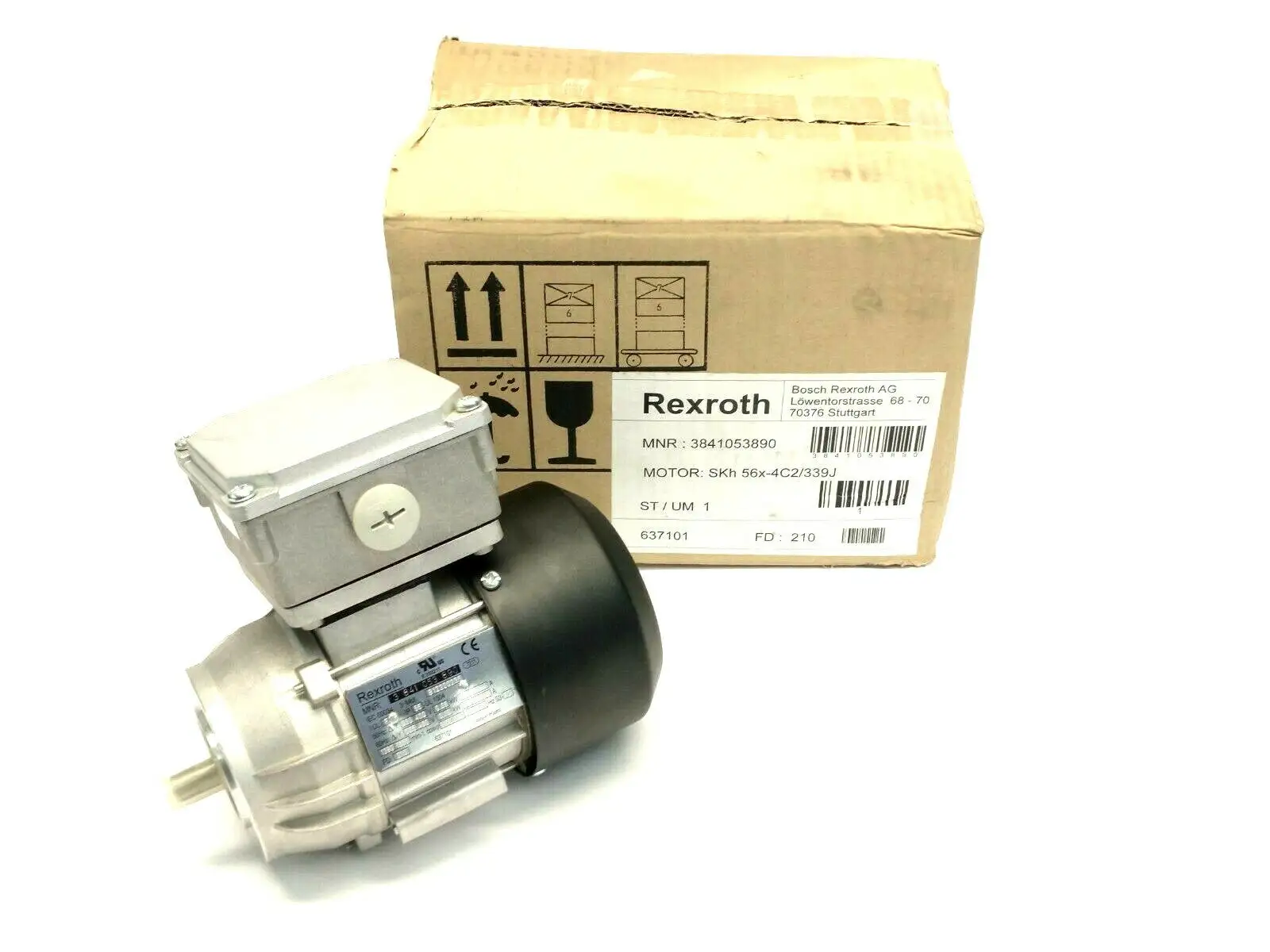 3 841 053 890 | Bosch Rexroth 3841053890 Asynchron Electric Motor 1380/1660RPM .09kW 0.7/0.4 A - New Other