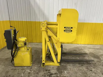 48" HYDRAULIC PALLET INVERTER / FLIPPER / UPENDER MACHINE: STOCK #22798