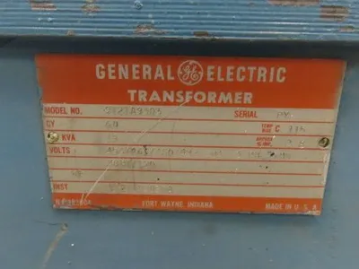 GE 9T21A9303 Stepdown Power Transformer 15kva 3Ph HV 480V LV 208Y/120