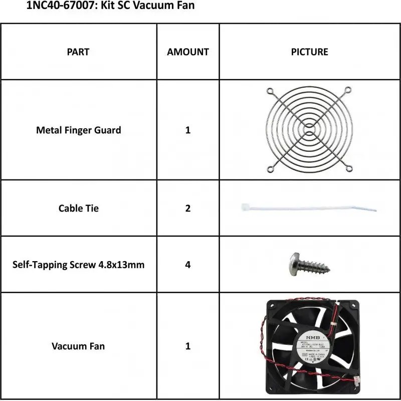 Used _UNKNOWN_ SummaCut Vacuum Fan Kit (1NC40-67007) Fan & Blower Parts Oklahoma US | Wide Image Solutions #1538468