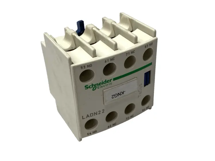 Used Schneider Electric TeSys Deca Auxiliary Contact Block 2 NO + 2NC 690V 10A Contact Blocks Michigan US | Maverick Industrial Sales #1401807
