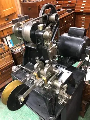 3398-385 Wm.H.Baker Antique Blanking Press with Mechanical Indexing Roll Feed – Circa 1890