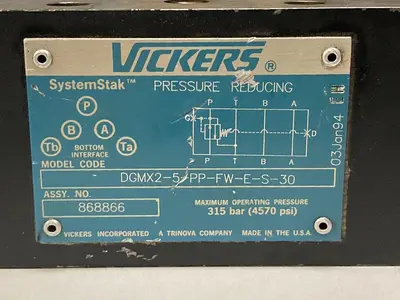 Used VICKERS DGMX2-5-PP-FW-E-S-30 Pump & Valve Parts Ohio US | Surplus Asset Holdings #1241930