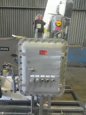 SPC8982  Elevator Fogg cap feed hopper elevator model VSE-18, Stainless Steel,  discharge height