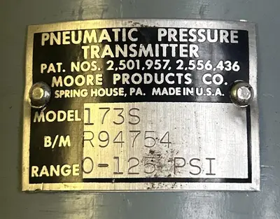 Used MOORE PRODUCTS 173S Pressure Transmitters Ohio US | Surplus Asset Holdings #1246363