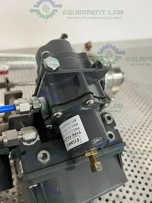 USED FISHER BAUMANN 84161SA SANITARY CONTROL VALVE CV17 W/ FISHER VALVE POSITIONER