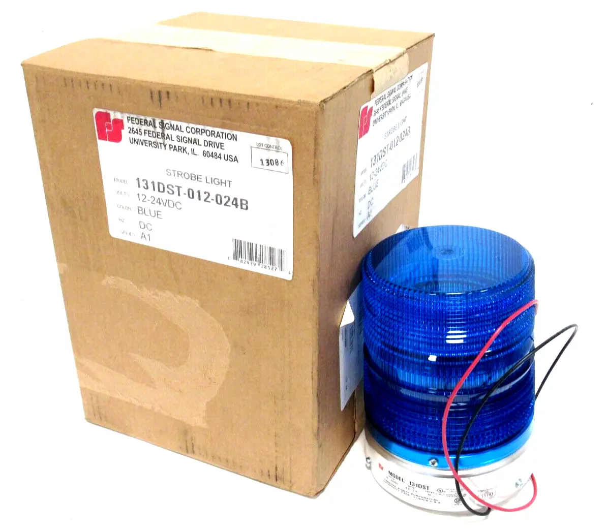 NEW FEDERAL SIGNAL 131DST-012-024B STROBE LIGHT 12-24VDC BLUE 131DST012024B
