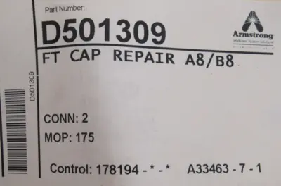 NEW ARMSTRONG D501309 FT CAP REPAIR A8/B8