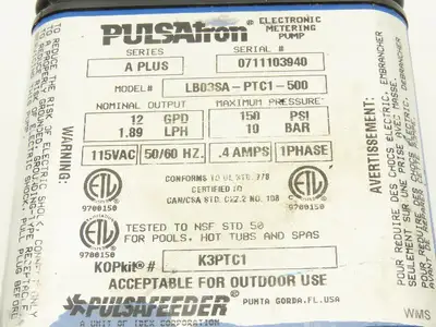 Used PULSAFEEDER _UNKNOWN_ Pumps Indiana US | Arrow Industrial #1249927